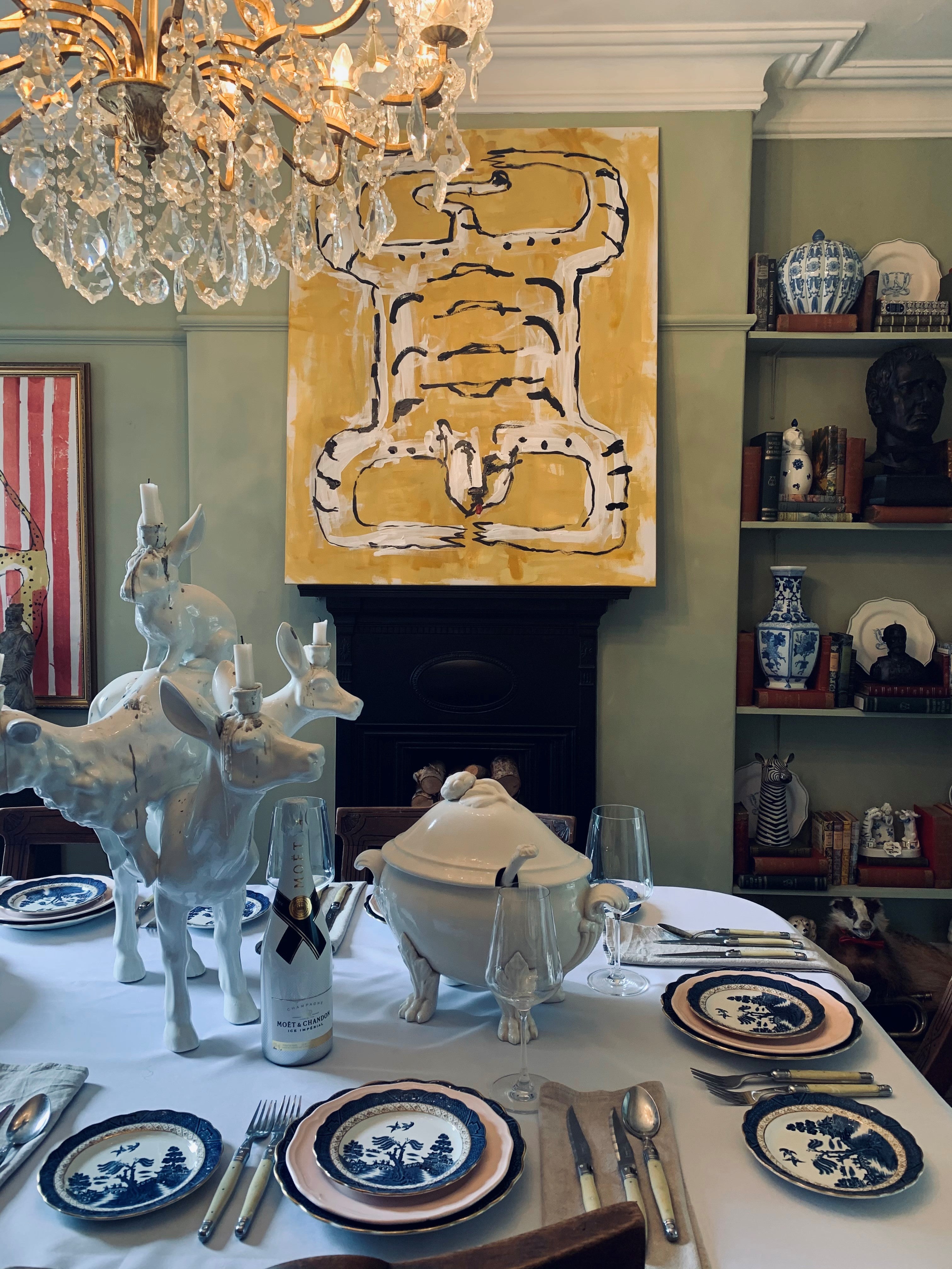 Large Tiger Skin on Canvas – Harrogate House Interiors