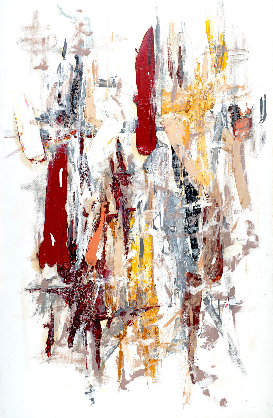Beige Oil 2 On Canvas - Signed Print