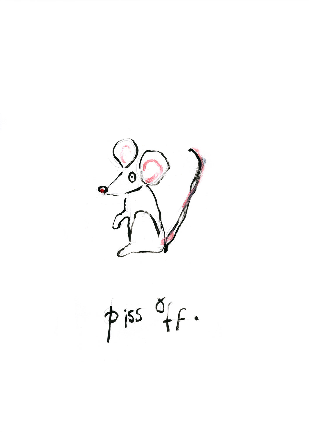 What A Cute Mouse - Signed Print