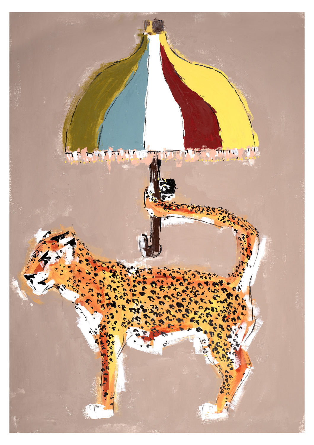 Leopard With Parasol - Original