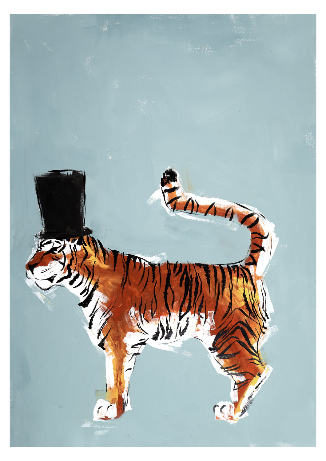 Tiger In A Top Hat - Signed Print