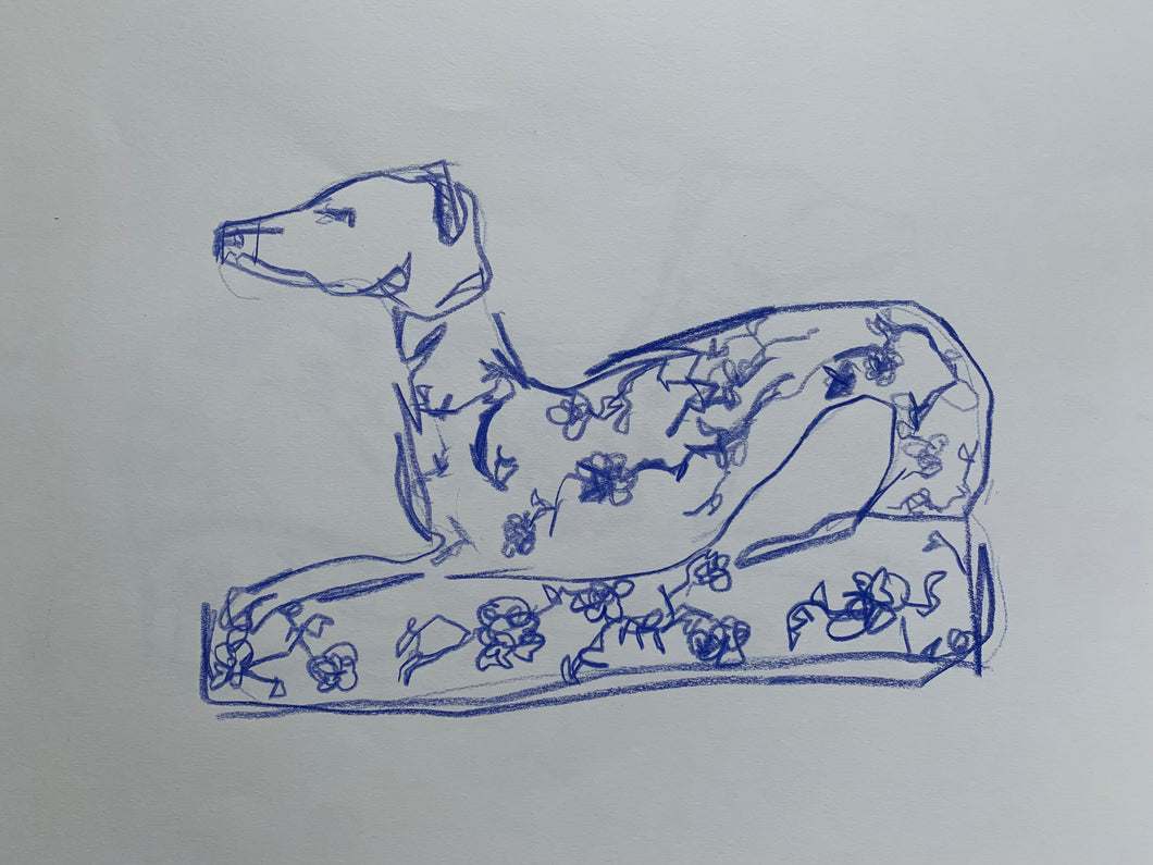 Chinoiserie Greyhound Left- Sale