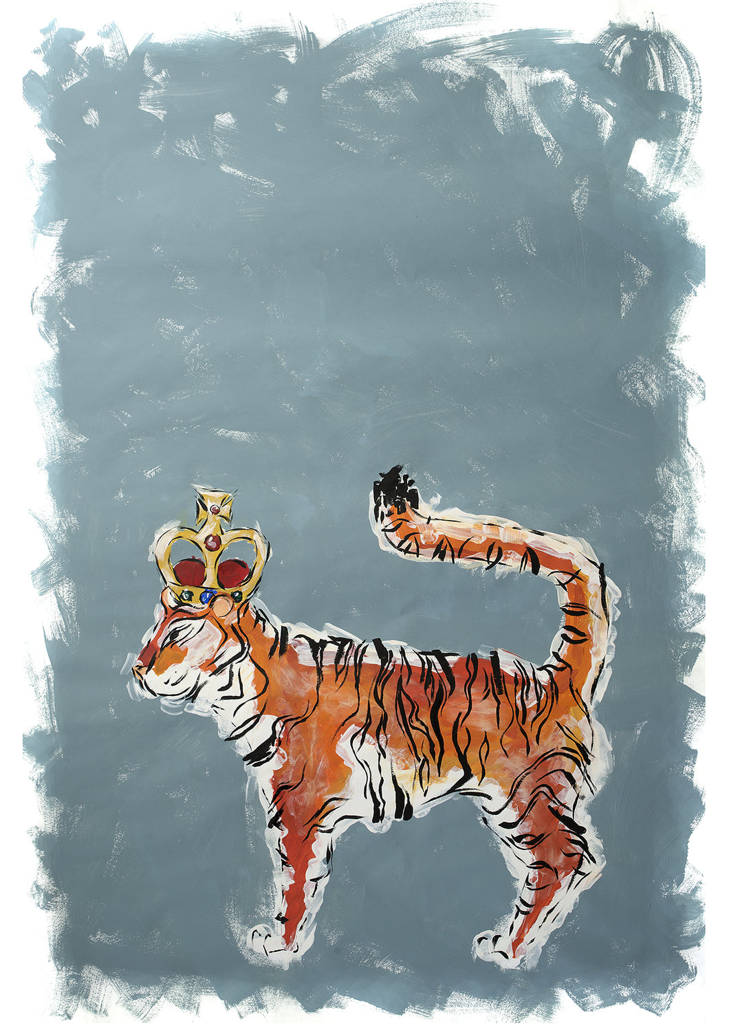 Tiger In A Crown- Signed print