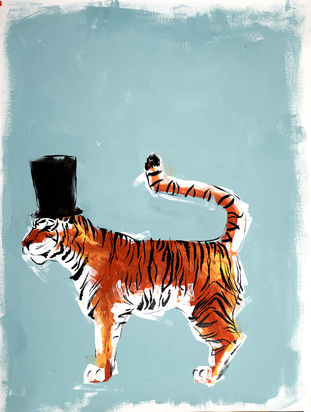Tigre con sombrero de copa - Original