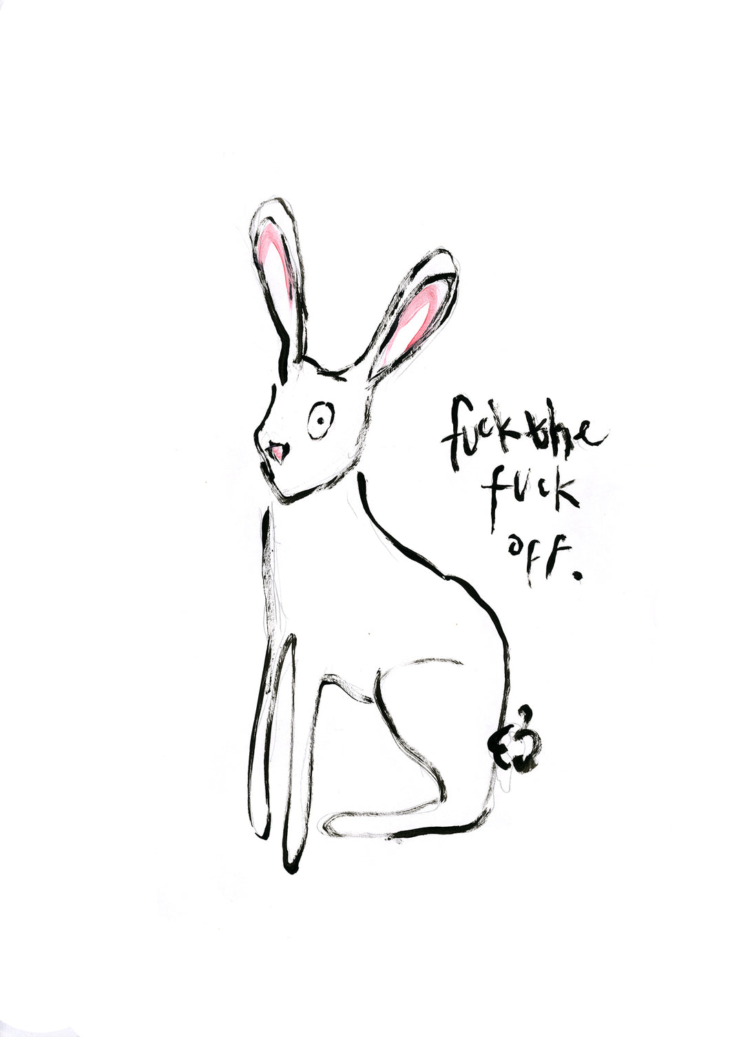 What A Cute Rabbit - Signed Print